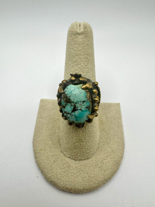 Turquoise Oxidized Silver Ring