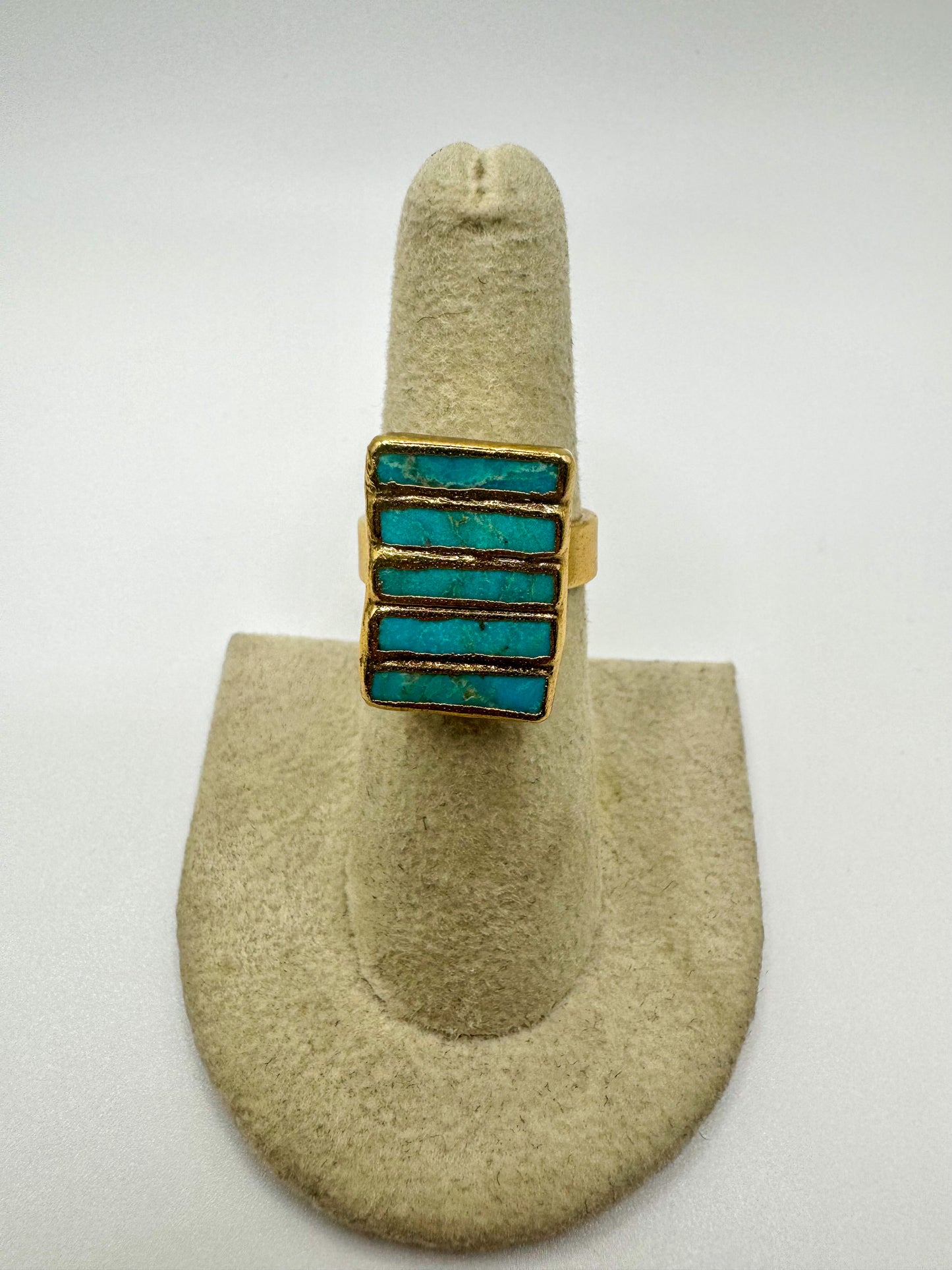 Five Bars Turquoise Ring